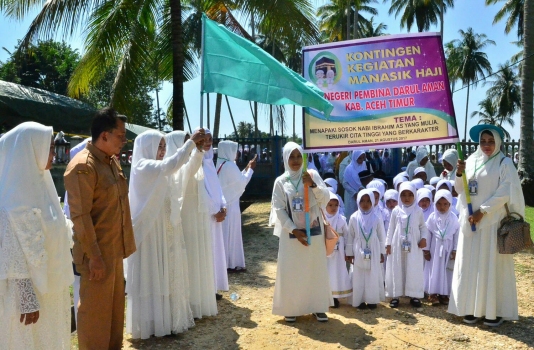 Murid dari 73 Paud Di Aceh Timur Ikut Manasik Haji | Kabar ...